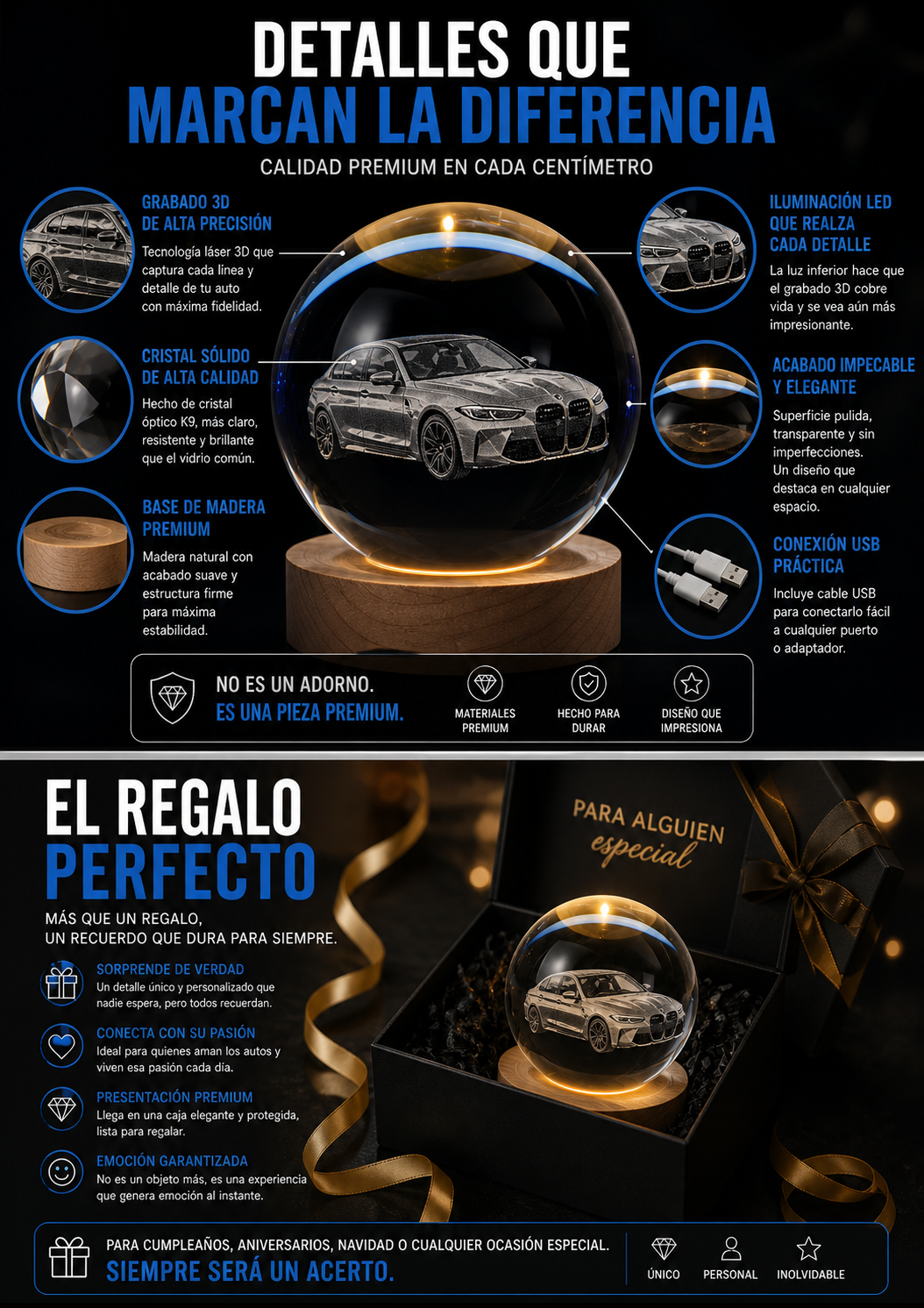 Esfera personalizada - Auto deportivo